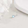 wholesale 925 Sterling Silver L-Shaped Nose Stud with Opal Stone for Women Men Nostril Piercing Jewelry-0-4