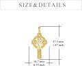 wholesale 14K Gold Celtic Tree of Life Cross Pendant Necklace - Religious  for Men & Women-0-1
