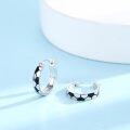 wholesale 925 Sterling Silver Soccer Ball Pattern Huggie Hoop Earrings Sports Gift for Her-0-3