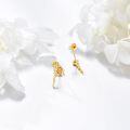 wholesale 14K Gold Snake Rose Stud Earrings Floral Charm Fashion s for Women-0-9
