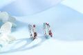wholesale 925 Sterling Silver Cardinal Bird Earrings With Red Berry Accents-0-2