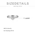 TOUPOP Sterling Silver Moissanite Personalized Engagement Rings For Women-0-3