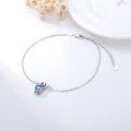 TOUPOP Sterling Silver & Stone Elephant Ankle Bracelet-0-4