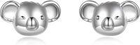wholesale 925 Sterling Silver Koala Head Stud Dangle Earrings - Cute Animal  for Her-G-Koala