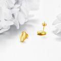 wholesale 14k Gold Polished Cowrie Shell Stud Earrings For Women-0-5