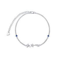 wholesale 925 Sterling Silver Blue Stone Butterfly Charm Adjustable Bracelet Gift for Women Girl-Butterfly-D