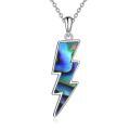 wholesale 925 Sterling Silver Labradorite Lightning Bolt Reversible Boomerang Pendant Necklaces - Minimalist s for Women & Girls-0-6