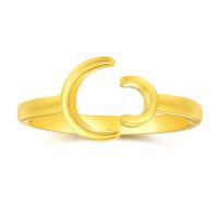 wholesale 925 Sterling Silver Plus Sign Rings Wholesale With Minimalist Design-Double Half Circle