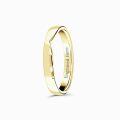 TOUPOP 10k 14k 18k Gold V-Shape Women's Engagement Wedding Promise Ring-0-0