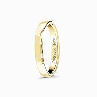 TOUPOP 10k 14k 18k Gold V-Shape Women's Engagement Wedding Promise Ring-undefined