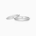 TOUPOP 925 Sterling Silver/10k/14k/18k Gold Moissanite Couples Rings Set-0-1