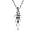 wholesale Silver Plated Copper Viking Arrowhead Celtic Knot Pendant Necklace For Men-0-0