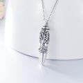 wholesale 925 Sterling Silver Tree Of Life Bullet Cremation Urn Necklace Memorial Ashes Pendant-0-2
