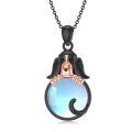 wholesale 925 Sterling Silver Cute Dog Pendant Necklace-0-0