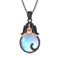 wholesale 925 Sterling Silver Cute Dog Pendant Necklace-Dachshund