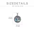 wholesale 925 Sterling Silver Abalone Shell Tree of Life Pendant Necklaces Wholesale - Irish s for Women-0-3