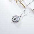 wholesale 925 Sterling Silver Round Crystal Cow Pendant Necklace for Women Mother's Day Gifts-0-2