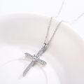 wholesale Sterling Silver CZ Birthstone Cross Necklace for Women Men Mother s Day Gifts ( chars)-0-6