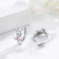 wholesale 925 Sterling Silver Cloud Opal Raindrop Zircon Hoop Earrings White Gold Plated-0-1