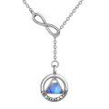 wholesale 925 Sterling Silver Infinity & Jade Stone Pendant Necklace - One Day at A Time Jewelry for Women's Addiction Recovery Gifts-0-6