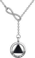 wholesale Sterling Silver NA Recovery Symbol Necklace Sobriety Gift for Women-0-48