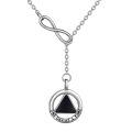 wholesale 925 Sterling Silver Infinity & Jade Stone Pendant Necklace - One Day at A Time Jewelry for Women's Addiction Recovery Gifts-0-48