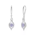 wholesale 925 Sterling Silver Infinity Birthstone Drop Earrings Wholesale for Women 12 Months Gemstone s-0-0