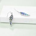 wholesale 925 Sterling Silver Abalone Shell Angel Wing Dangle Drop Earrings for Women-0-1
