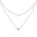 wholesale 925 Sterling Silver & 12-Month Birthstone Layered Necklace for Women - 13.5+15+2 Extension Chain - Freedom & Happiness Symbol - Elegant Multi-Layer Design for Everyday & Special Occasions (60 chars)-0-0