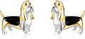 wholesale 925 Sterling Silver Basset Hound Dog Stud Earrings for Women - Cute Puppy  Ideas for Dog Owners and Lovers-0-0