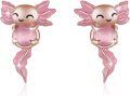 wholesale 925 Sterling Silver Axolotl Stud Earrings for Women Hypoallergenic Animal Jewelry-0-0