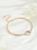 TOUPOP Sterling Silver Created Opal Sister Bangle Bracelet-0-1