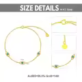 wholesale 14K Gold Turquoise Evil Eye Chain Anklets Wholesale for Women - 7 Inches s for Wife and Mom-0-2