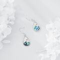 wholesale 925 Sterling Silver Mountain Abalone Shell Teardrop Dangle Earrings-0-4