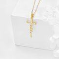 wholesale 14K Gold Faith Cross Pendant - Religious Jewelry for Women-0-3