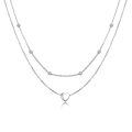 wholesale 925 Sterling Silver Heart Layered Choker Necklace s for Women-0-0