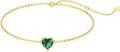 wholesale 14K Gold Created Birthstone Heart Cut 7mm Bracelet for Women 6 5 +2 -0-0