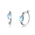 wholesale 925 Sterling Silver Vintage Moss Agate Hoop Earrings for Women Gifts-0-31