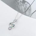 wholesale TOUPOP Sterling Silver Music Note Necklaces Created Opal Rose Necklace Gymnastics Jewelry Gifts For Women Teen Girls Dance Lovers Teacher -0-3