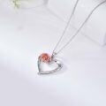 wholesale TOUPOP Rose Necklace For Women 925 Sterling Silver I Love You Heart Necklace Jewelry Gifts For Her Mom Girlfriend Wife Birthday -0-4