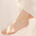 wholesale 14K Gold Beaded Lotus Charm Ankle Anklet for Women - Mothers Day Gift-0-1