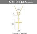wholesale 14K Gold Small Heart Cross Pendant Necklaces for Women - Valentine's Day Gifts-0-1