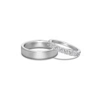 wholesale Sterling Silver D Color Moissanite Women's Wedding Band 2.5mm Size 6-6