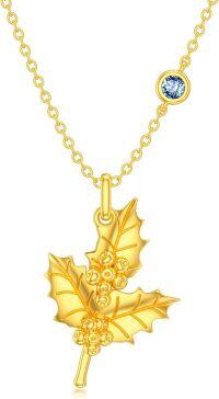 wholesale 925 Sterling Silver 12 Month Birth Flower Bouquet Pendant Necklace w Birthstone Mother s Day Gift-Dec-Holly