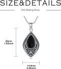 wholesale Sterling Silver Moonstone Turquoise Onyx Larimar Moss Agate Filigree Teardrop Pendant Necklace-0-24