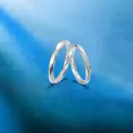 TOUPOP Sterling Silver Moissanite Couples Rings Set For Him And Her-0-4