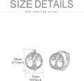 wholesale 925 Sterling Silver Tree of Life Celtic Knot Huggie Hoops - Triquetra Design  for Her-0-3