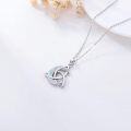 wholesale 925 Sterling Silver Opal Triquetra Pendant Necklace for Women's Gifts-0-2