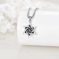 wholesale 925 Sterling Silver Black Enamel Star Pendant Necklace for Women Gothic Jewelry-0-4