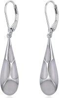 wholesale 925 Sterling Silver Blue Enamel Tear Drop Leverback Earrings for Women Gift Ideas-0-12